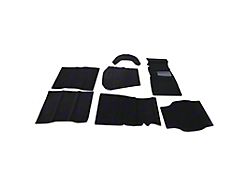 Cutpile Floor Carpet Kit; Black (67-69 Camaro)