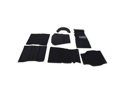 TMI Cutpile Floor Carpet Kit; Black (67-69 Camaro)