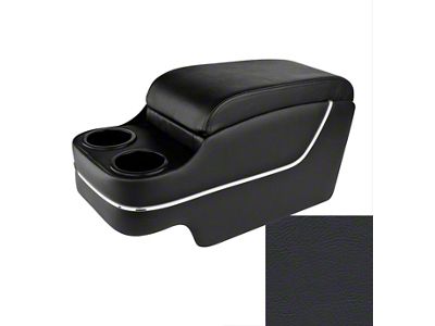 TMI Deluxe Center Console; Black Madrid Vinyl with Black Stitching (67-69 Camaro)