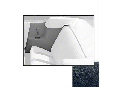 TMI Interior Quarter Panel Upholstery Kit; Black Sierra Vinyl (64-68 Mustang)