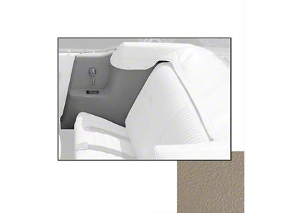 TMI Interior Quarter Panel Upholstery Kit; Off White Sierra Vinyl (64-68 Mustang)