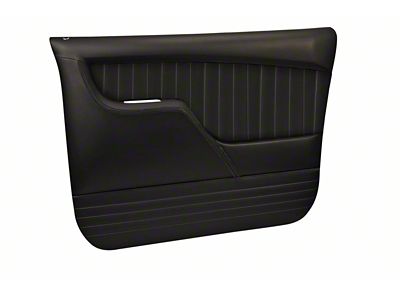 Molded Door Panels; Charcoal Black Verona Vinyl with Black Stitching (67-72 C10, C20, K10, K20)