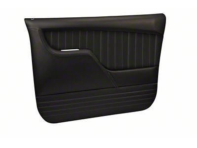 TMI Molded Door Panels; Charcoal Black Verona Vinyl with Black Stitching (67-72 C10, C20, K10, K20)