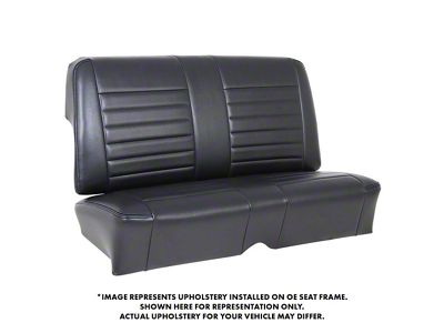 TMI Cruiser Collection Rear Seat Upholstery Kit; Saddle Brown Vinyl with White Stitching (66-67 Chevy II Coupe)