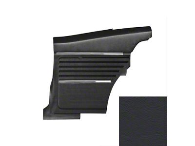 TMI OE Concours Series Interior Quarter Panels; Black Madrid Vinyl (1968 Camaro Coupe)