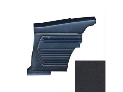 TMI OE Concours Series Interior Quarter Panels; Black Madrid Vinyl (1969 Camaro Coupe)