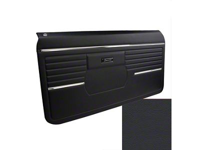 TMI OE Concours Series Standard Door Panels; Black Madrid Vinyl (1968 Camaro Coupe)