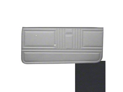 TMI Silver Series Standard Door Panels; Black Madrid Vinyl (1967 Camaro)