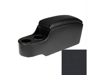 Standard Center Console; Black Madrid Vinyl with Black Stitching (64-72 Chevelle)