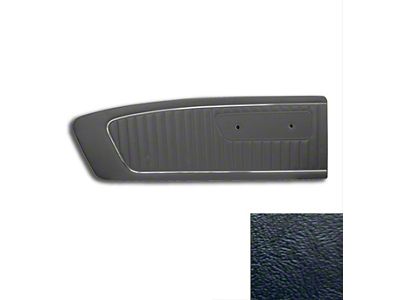 TMI Standard Door Panels; Black Sierra Vinyl (1965 Mustang)