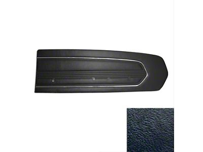 TMI Standard Door Panels; Black Sierra Vinyl (1967 Mustang)