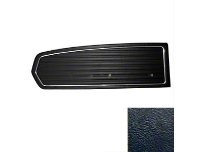 TMI Standard Door Panels; Black Sierra Vinyl (1968 Mustang)
