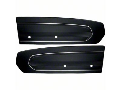 TMI Standard Door Panels; Dark Blue Sierra Vinyl (1966 Mustang)