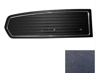 TMI Standard Door Panels; Dark Blue Sierra Vinyl (1968 Mustang)