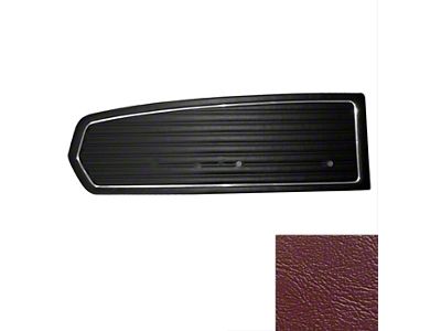 TMI Standard Door Panels; Dark Red Sierra Vinyl (1968 Mustang)