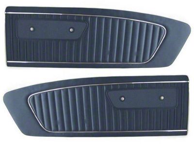 TMI Standard Door Panels; Medium Blue Sierra Vinyl (1965 Mustang)