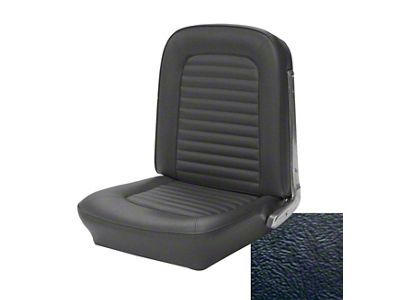 TMI Standard Front Bucket Seat Upholstery Kit; Black Sierra Vinyl (64-65 Mustang Coupe)