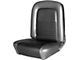 TMI Standard Front and Rear Seat Upholstery Kit; Black Sierra Vinyl (1967 Mustang Coupe)