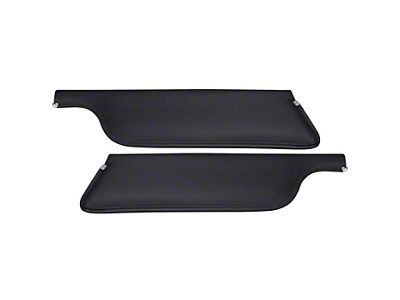 TMI Sun Visors; Black Corinthian Vinyl (69-70 Mustang Coupe, Sportsroof)