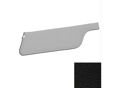 TMI Sun Visors; Black Moonskin Vinyl (67-68 Mustang Coupe, Fastback)