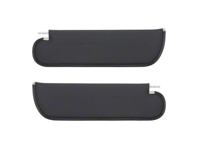 Sun Visors; Black Tier Vinyl (64-65 Chevelle Coupe)