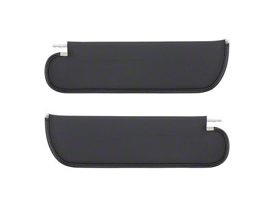 TMI Sun Visors; Black Tier Vinyl (64-65 Chevelle Coupe)