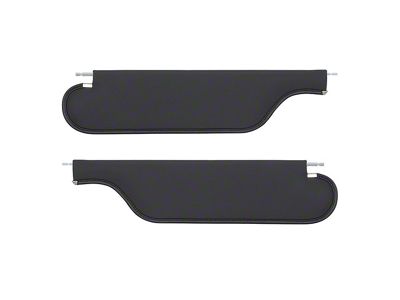 TMI Sun Visors; Black Tier Vinyl (1966 Chevelle Coupe)