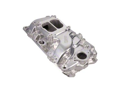 Top Street Performance Big Block Chevy Carbureted Aluminum Dual Plane Intake Manifold; Polished (65-74 Corvette C3 & C4 w/o A/C)