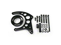 Top Street Performance Small Block Chevy High-Mount Long Water Pump Alternator Bracket; Black (55-92 Corvette C1, C2, C3 & C4)