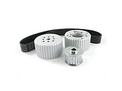 Top Street Performance Small Block Chevy Short Water Pump Gilmer Style Pulley Kit; Satin (55-92 Corvette C1, C2, C3 & C4 w/o A/C)