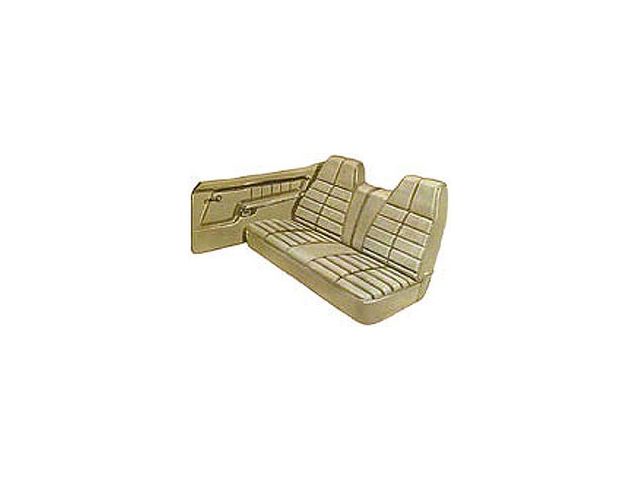 Torino, Front & Rear Seat Cover Set, Split Bench, GT, 1972