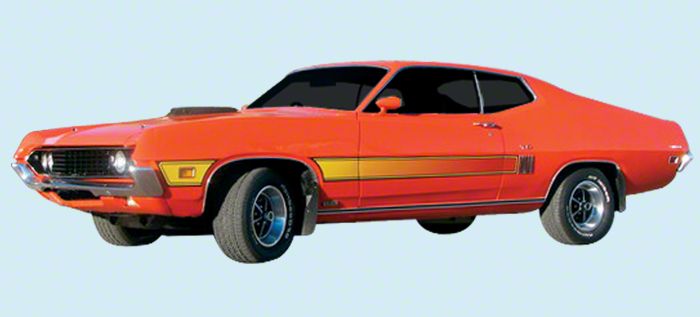 Ecklers Laser Stripe Kit; Reflective Green (1970 Torino)