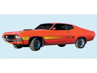 Laser Stripe Kit; Reflective Red (1970 Torino)