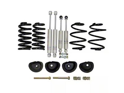 Touring Tech Performance Series Lowering Springs with Retainers and Shocks; 2-Inch Front/4-Inch Rear (63-87 C10)