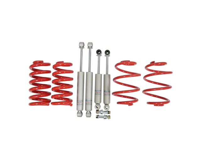Touring Tech Performance Series Lowering Springs with Shocks; 2-Inch Front/4-Inch Rear (63-87 C10)
