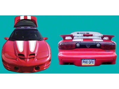 Trans Am Ram Air Stripe Kit, Thirtieth Anniversary Style With Birds, T-Top, 1998-2002 (Trans Am)