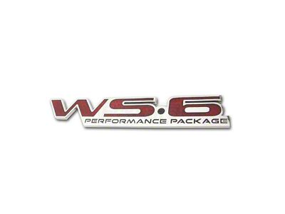 Trans Am WS6 Performance Package Rear Bumper Emblem, 1996-2002