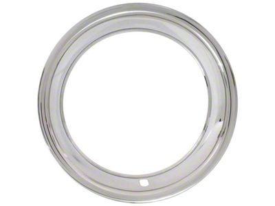 15-Inch Rally Wheel Trim Set; 3-Inch Deep; Stainless Steel (55-57 150, 210, Bel Air, Nomad)