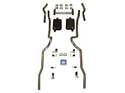 2-Inch Dual Turbo Exhaust System with Quickflow Mufflers; OE Steel (55-57 V8 150, 210, Bel Air Hardtop, Sedan w/ Hedman 3/4-Inch Headers & Frame Horns)