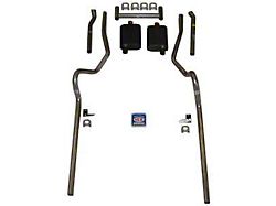 2-Inch Turbo Dual Exhaust System with Quickflow Mufflers; OE Steel (55-57 V8 150 Wagon, 210 Wagon, Bel Air Wagon, Nomad w/ Hedman 3/4-Inch Headers & w/o Frame Horns)