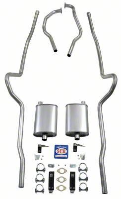 Ecklers 2-Inch Turbo Dual Exhaust System with Turbo Mufflers; Stainless ...