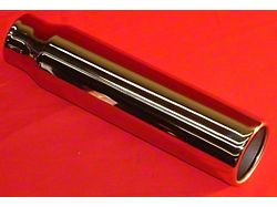 22-Inch Long Inside Roll Pencil End Exhaust Tip; 3-Inch OD (Fits 2.25-Inch Tailpipe)