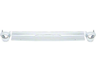 3-Piece Rear Bumper without Bumper Guard Holes (1957 150, 210, Bel Air, Nomad Station Wagon)