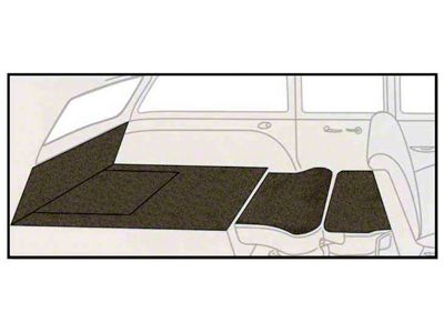 5-Piece Rear Cargo Area Loop Carpet Set (55-57 150, 210 2-Door Wagon)