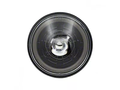 5.75-Inch High/Low Beam LED Headlight with HDR Smoked Switchback Halo; Black Housing; Clear Lens (Universal; Some Adaptation May Be Required)