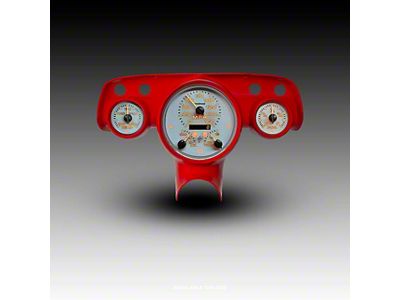 Analog Gauge Panel with Black Faceplate; Orange (1957 Bel Air)