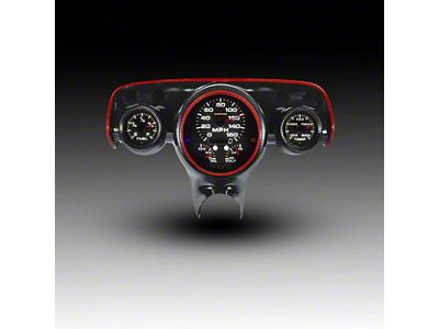 Analog Gauge Panel with GPS Sending Unit and Black Faceplate (1957 Bel Air)