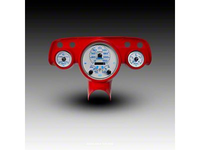 Analog Gauge Panel with GPS Sending Unit and Black Faceplate; Blue (1957 Bel Air)