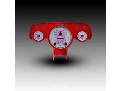 Analog Gauge Panel with GPS Sending Unit and Black Faceplate; Purple (1957 Bel Air)