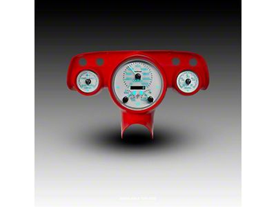 Analog Gauge Panel with GPS Sending Unit and Black Faceplate; Teal (1957 Bel Air)